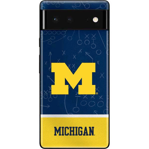 University of Michigan Jersey Split Google Pixel 6 Skin
